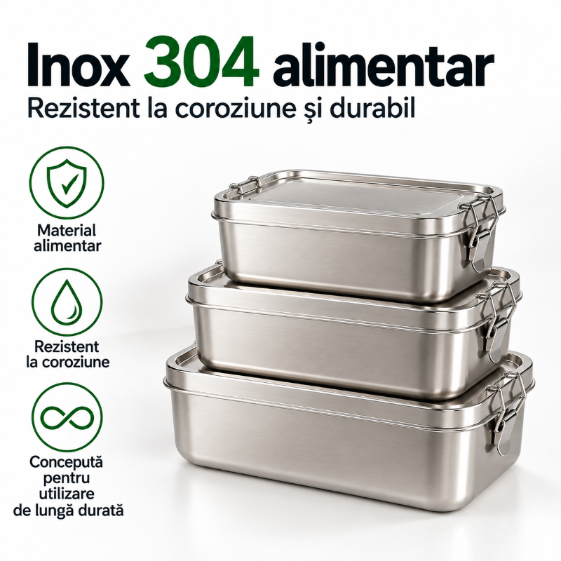 Caserole din inox 304 alimentar